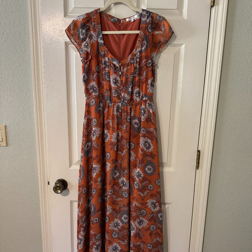 Madewell Floral Midi Dress - Size Small